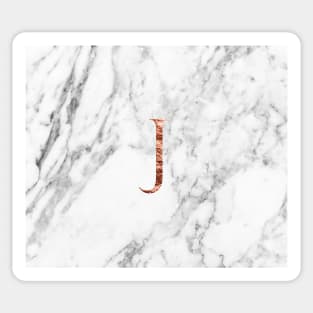 Monogram rose marble J Sticker